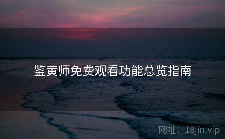 鉴黄师免费观看功能总览指南